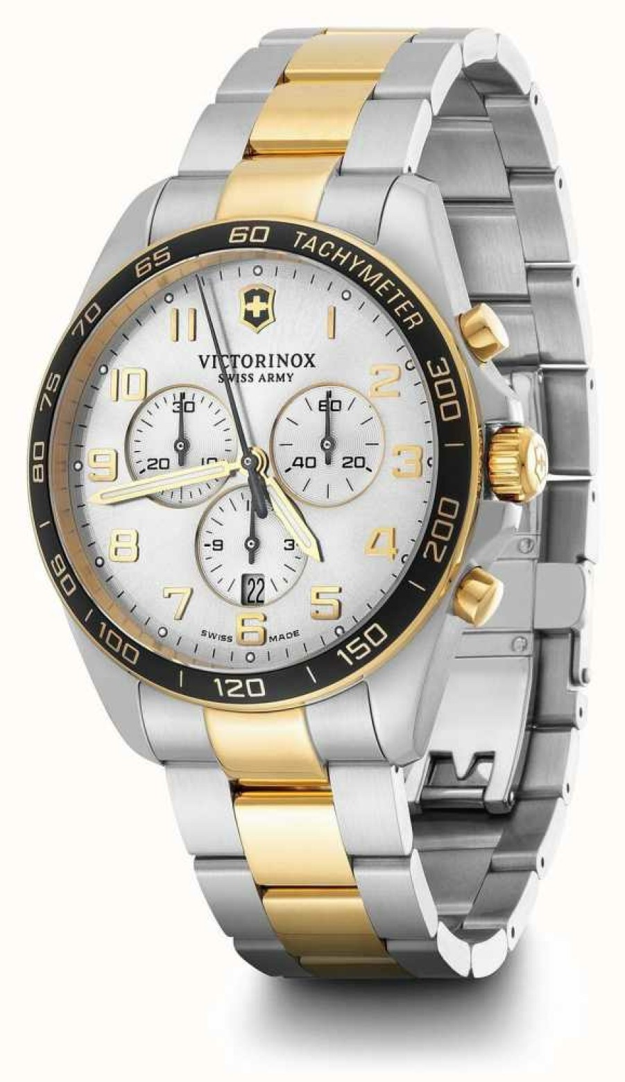 Men'S Victorinox | Victorinox | Fieldforce | Classic Chrono | Two Tone Steel Bracelet | Silver Dial