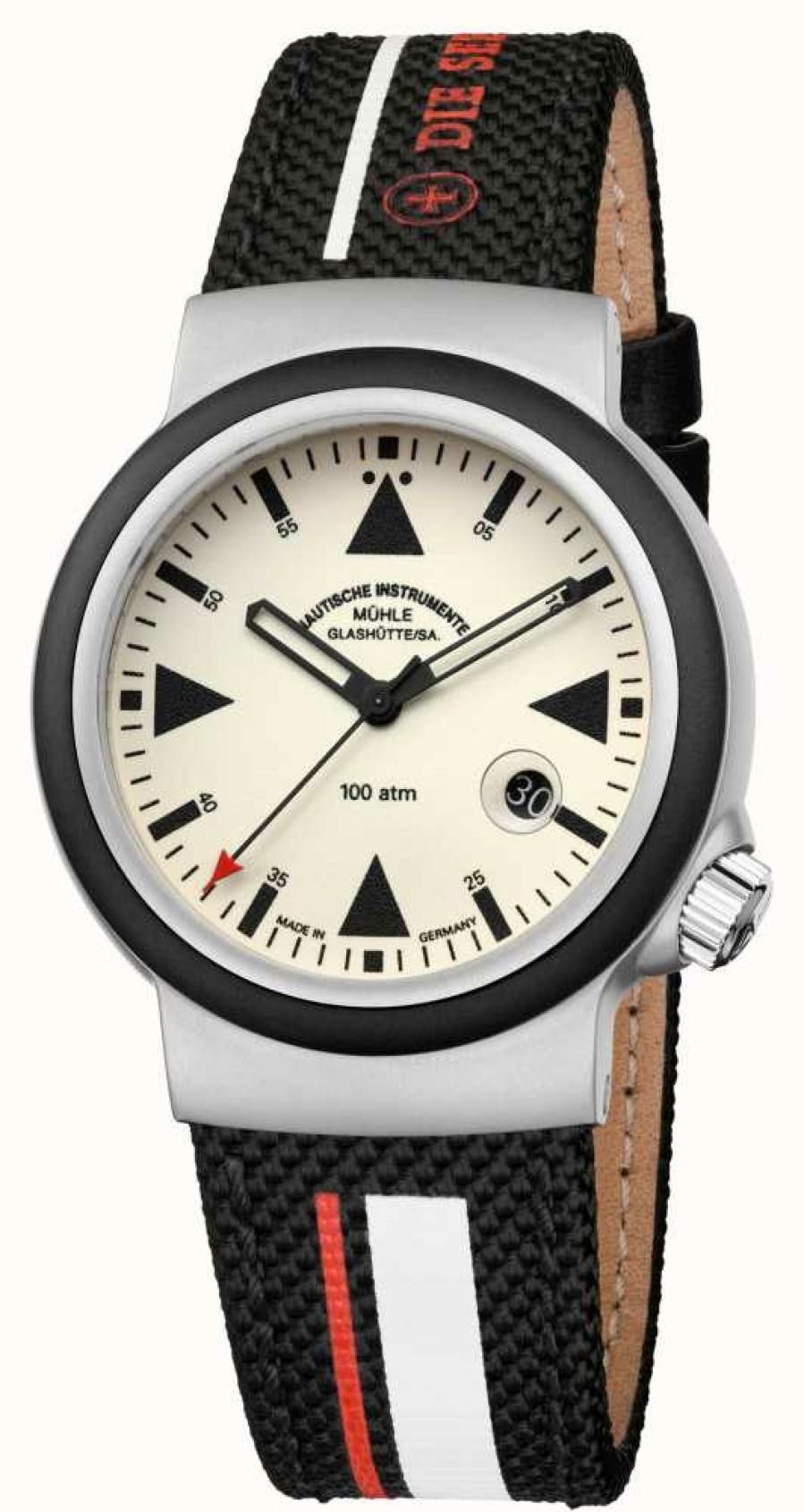 Women'S Muhle Glashutte | Muhle Glashutte Sar Rescue Timer Lumen Textile Strap