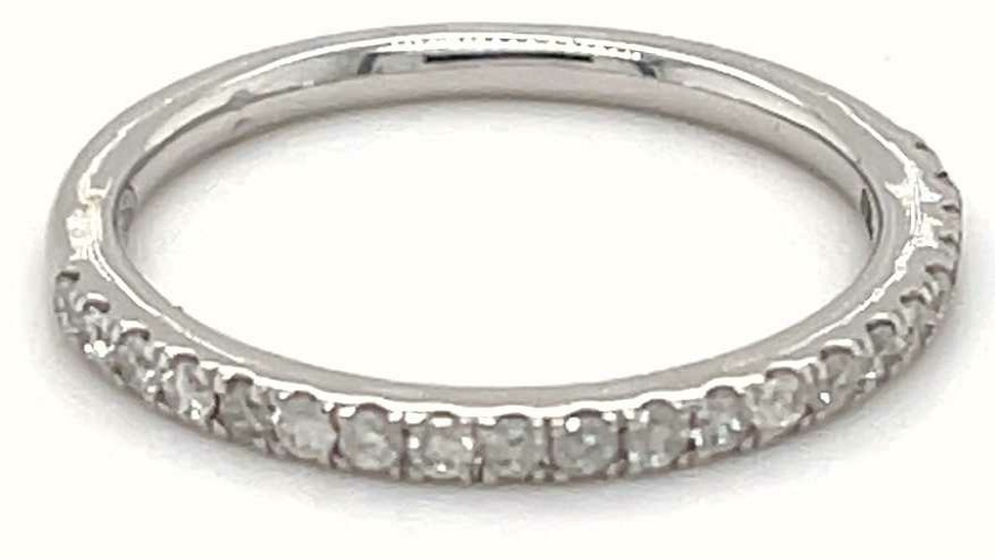 Jewelry James Moore | Lm Platinum Half Eternity 0.25Ct Diamond Ring