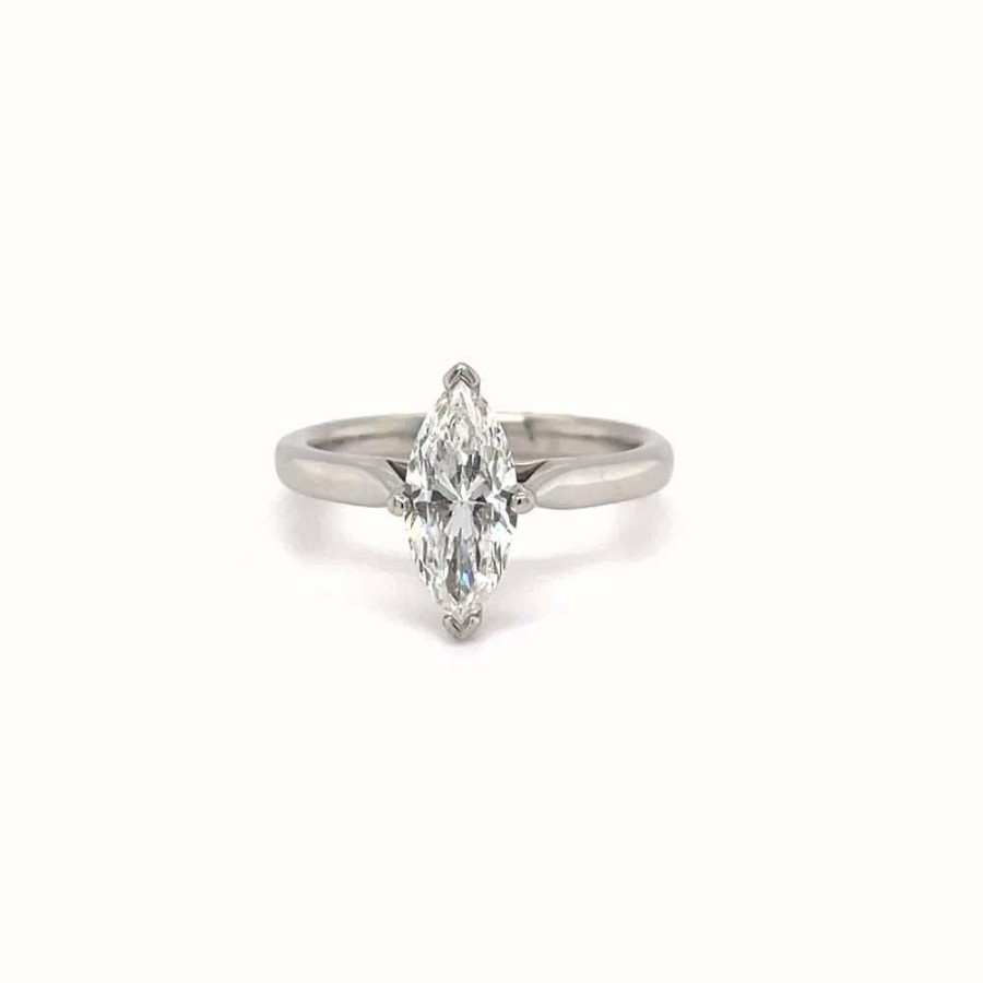 Jewelry GEMEX | Gemex Plat 1.01Ct Single Stone Marquise Ring