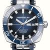 Men'S Herbelin | Herbelin Newport Diver Automatic (42Mm) Blue Dial / Blue Rubber Strap