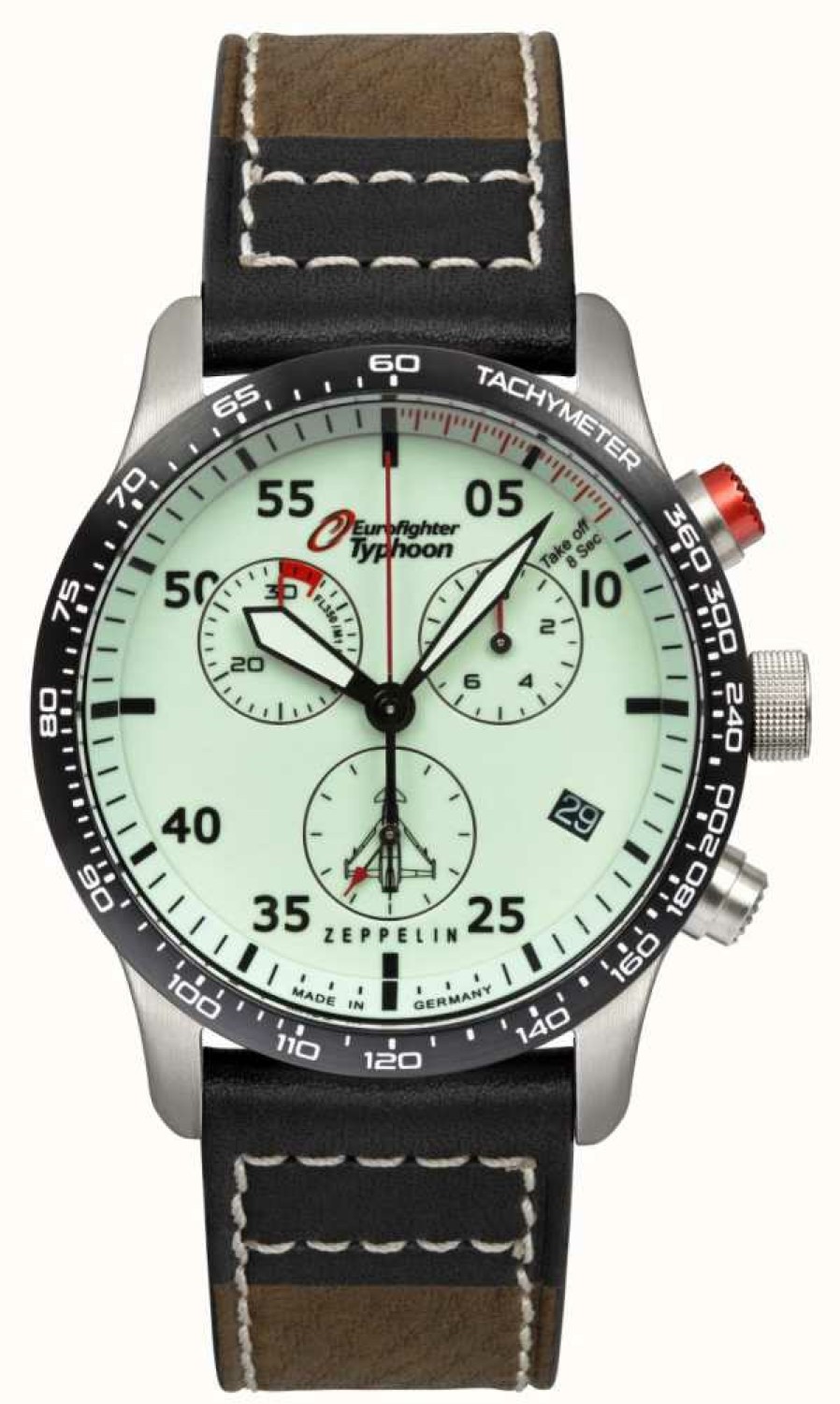 Men'S Zeppelin | Zeppelin Eurofighter Quartz Chronograph Eta G10.212 43Mm