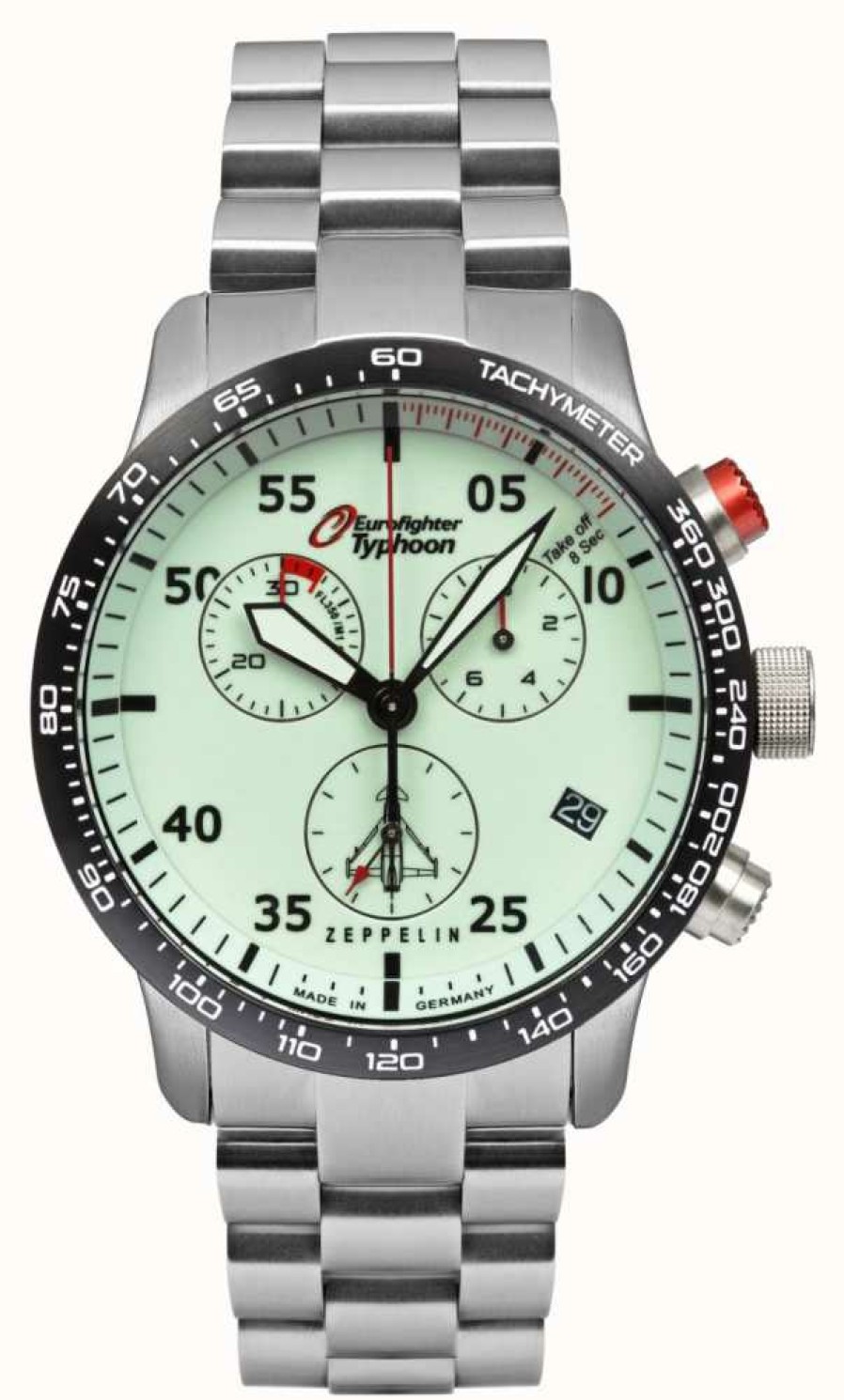 Men'S Zeppelin | Zeppelin Eurofighter Quartz Chronograph Eta G10.212 43Mm