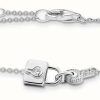 Jewelry Thomas Sabo Jewellery | Thomas Sabo Sterling Silver | Padlock And Key Charm Bracelet