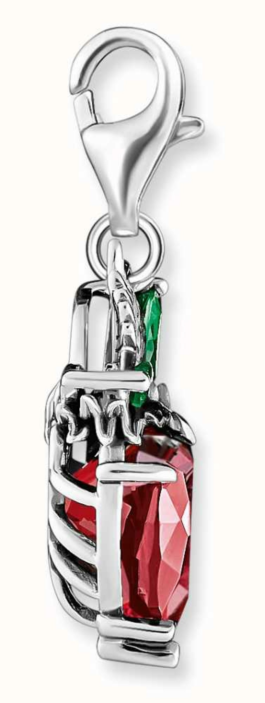 Jewelry Thomas Sabo Jewellery | Thomas Sabo Sterling Silver Strawberry Charm Pendant