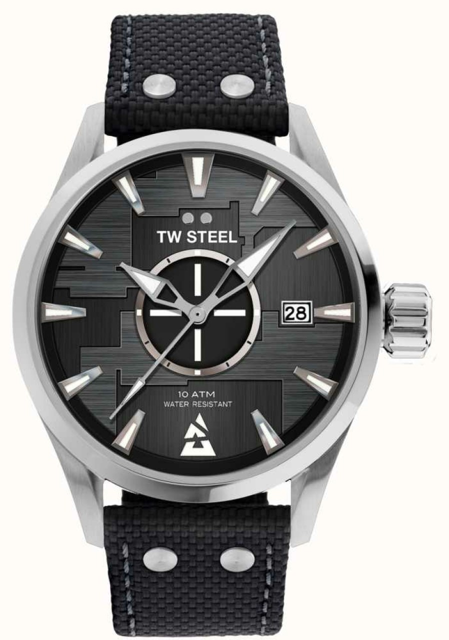 Men'S TW Steel | Tw Steel Cs:Go Blast Special Edition (45Mm) Dark Grey Dial / Black Canvas Strap