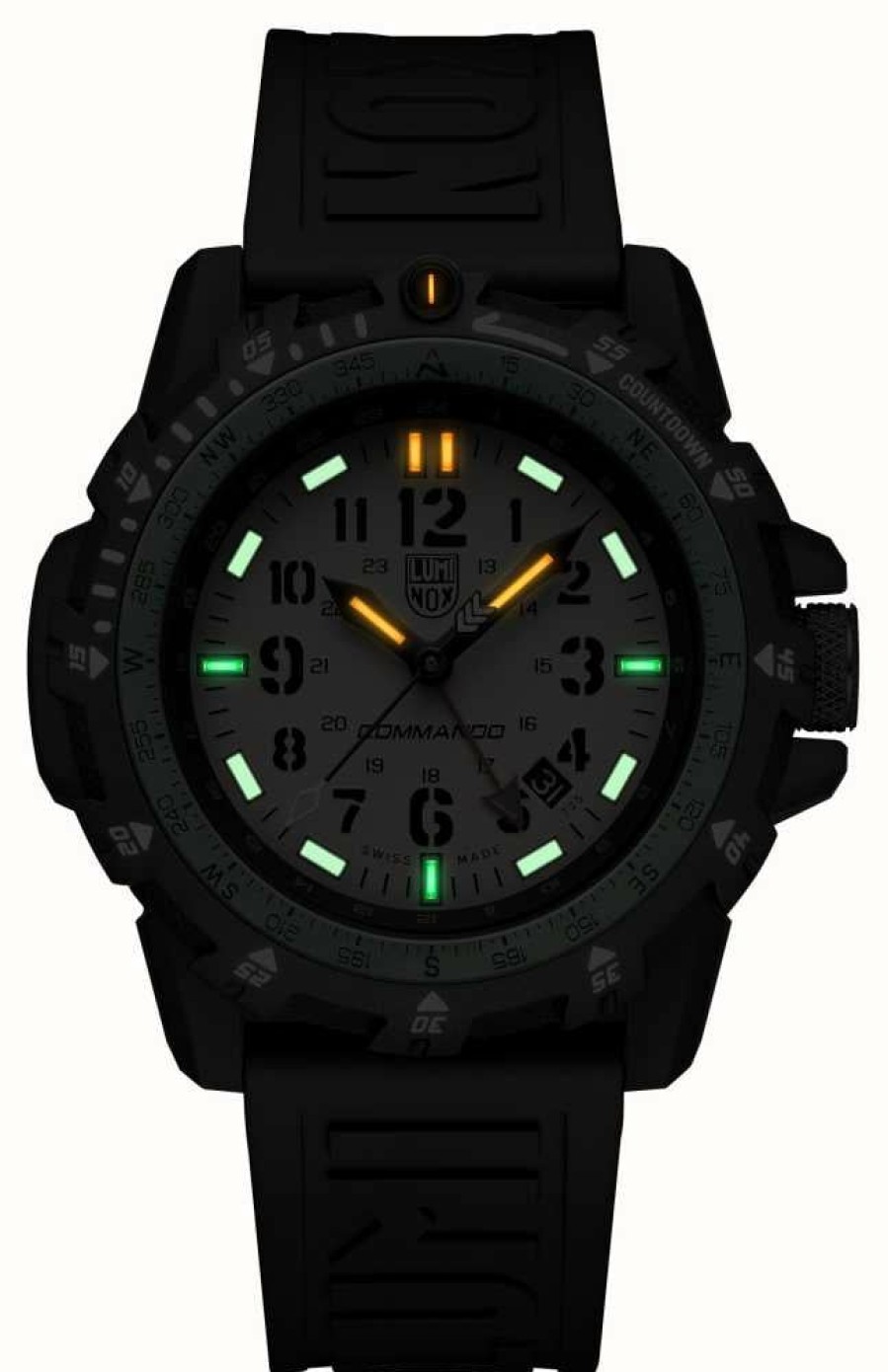 Men'S Luminox | Luminox Commando Raider | Sand Dial | Black Silicone Strap