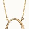 Jewelry Elements Gold | Elements Gold 9Ct Yellow Gold Open Circle Delicate Pendant And Chain