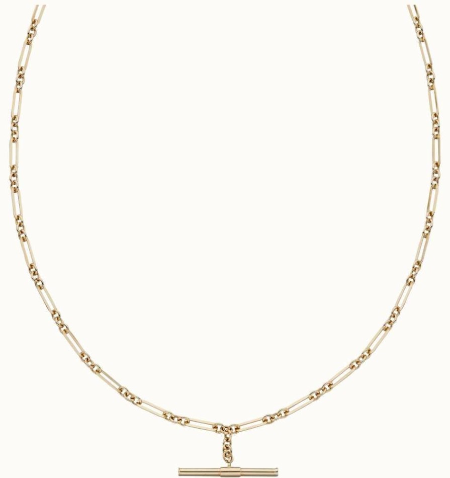 Jewelry Elements Gold | Elements Gold 9Ct Yellow Gold T-Bar Chain Necklace