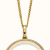 Jewelry Elements Gold | Elements Gold 9Ct Yellow Gold Blue Topaz Diamond Astrology Globe Pendant