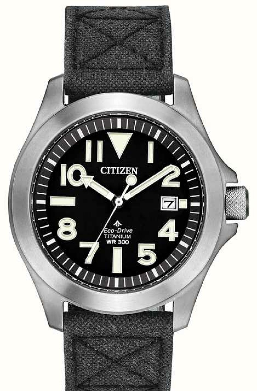 Men'S Citizen | Citizen Promaster Tough Super Titanium (40Mm) Black Dial / Black Fabric