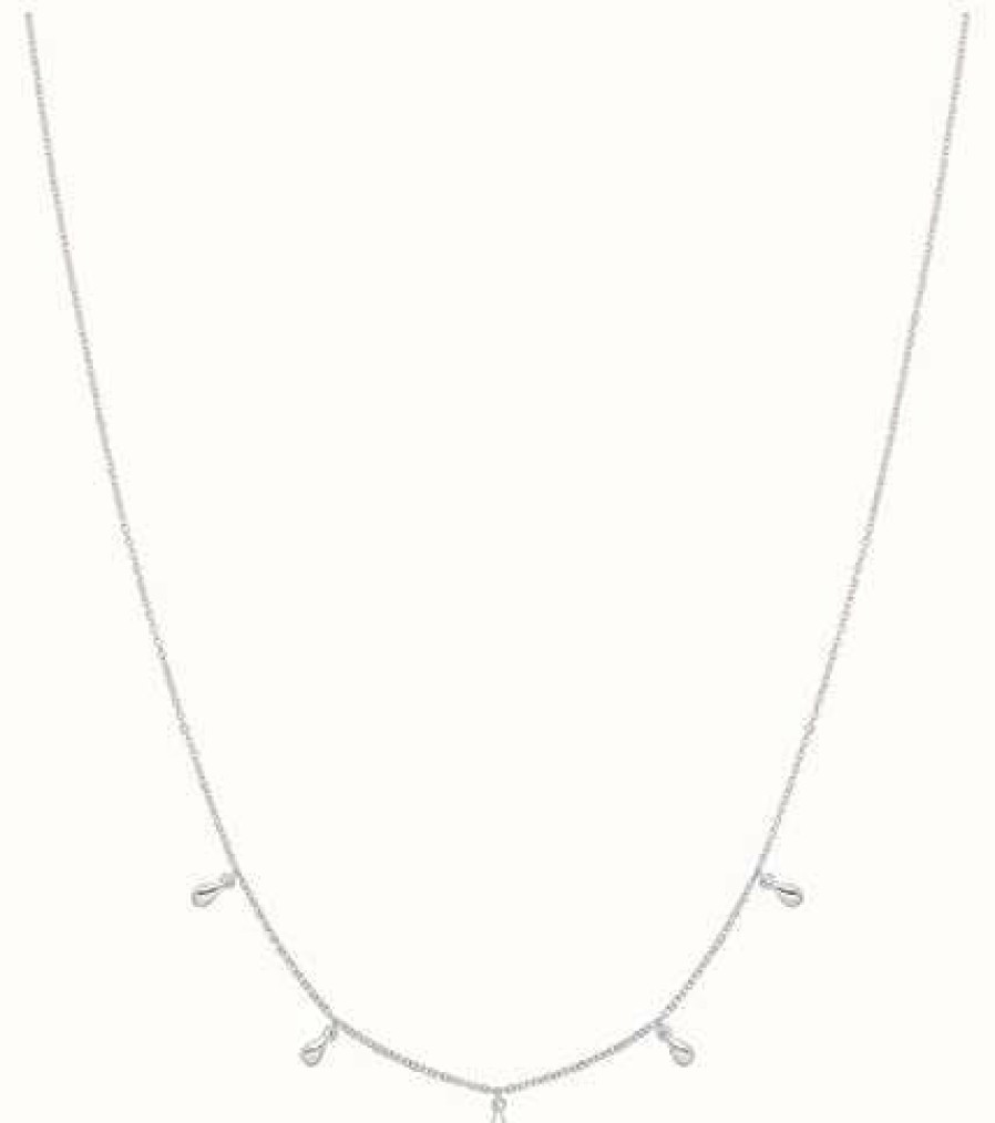 Jewelry James Moore | James Moore Th Silver Multi Tear Drop Necklace