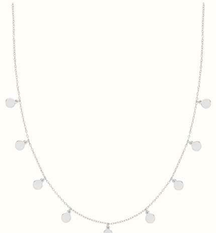 Jewelry James Moore | James Moore Th Silver Multi Spaced Disc Charms Necklace