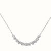 Jewelry James Moore | James Moore Th Silver Cubic Zirconia Row Necklace