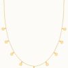 Jewelry James Moore | James Moore Th Yellow Gold Plated Multi Spaced Circle Disc Necklace