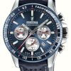 Men'S Festina | Festina Men'S Chronograph | Blue Dial | Blue Leather Strap