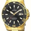 Men'S Festina | Festina Men'S | Black Dial | Gold Plated Bracelet | Automatic Watch