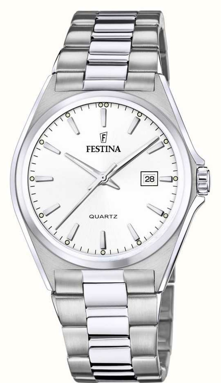 Men'S Festina | Festina Men'S | White Dial | Stainless Steel Bracelet