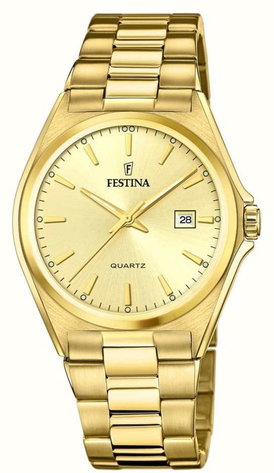 Men'S Festina | Festina Men'S | Gold Dial | Gold Pvd Plated Bracelet