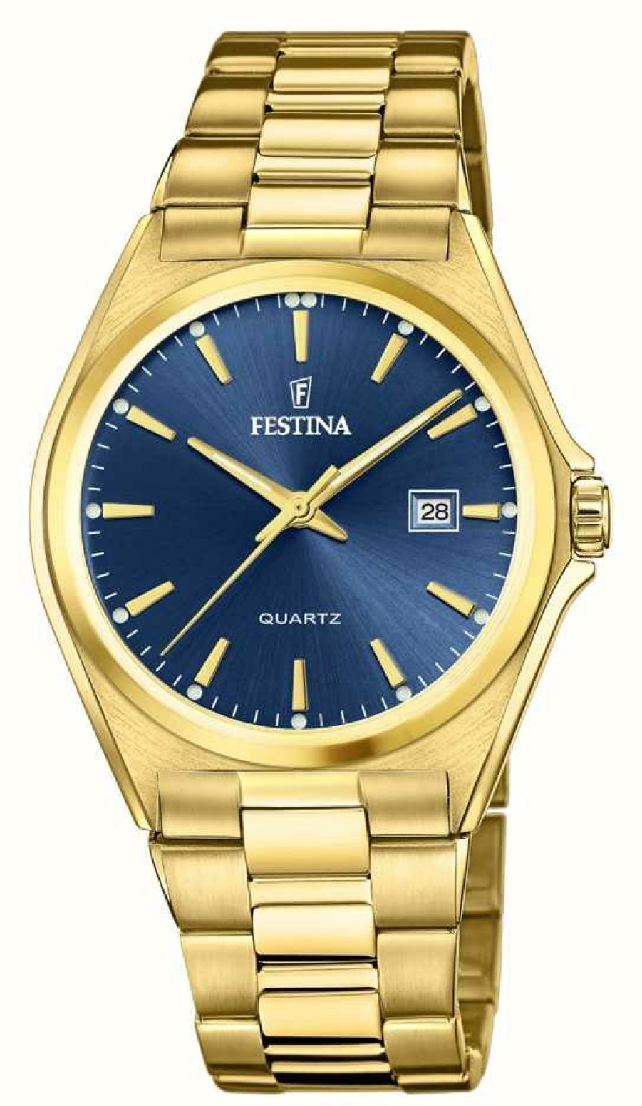 Men'S Festina | Festina Men'S | Blue Dial | Gold Pvd Plated Bracelet