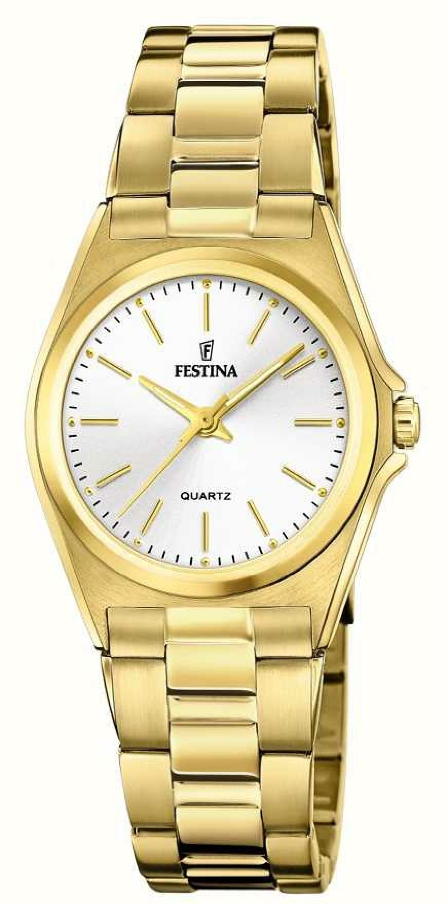 Women'S Festina | Festina Women'S | White Dial | Gold Pvd Plated Bracelet