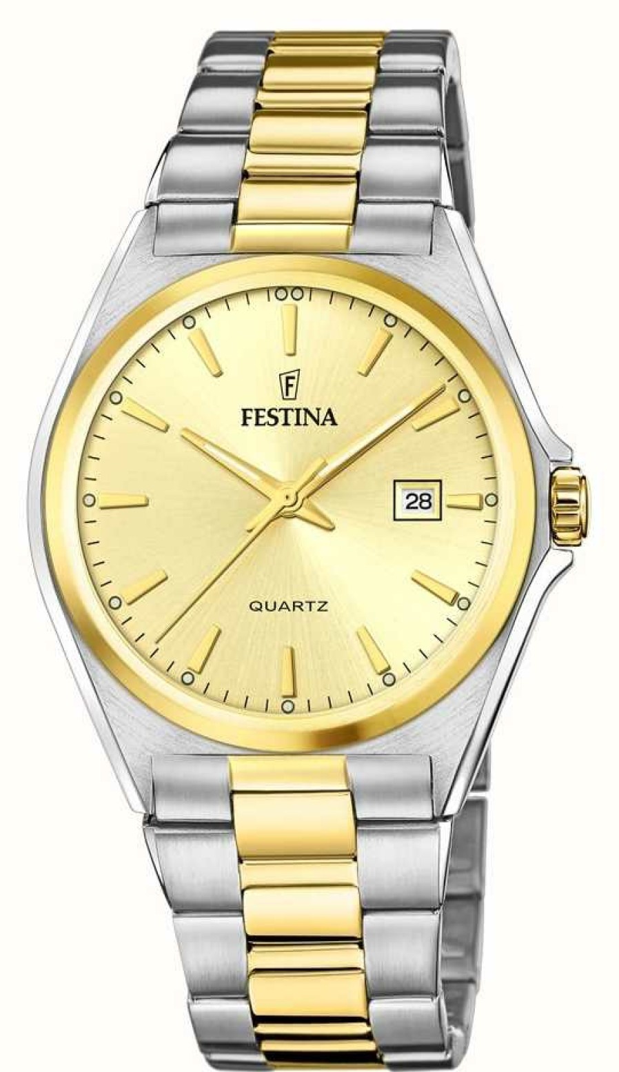 Men'S Festina | Festina Men'S | Gold Dial | Two Tone Bracelet