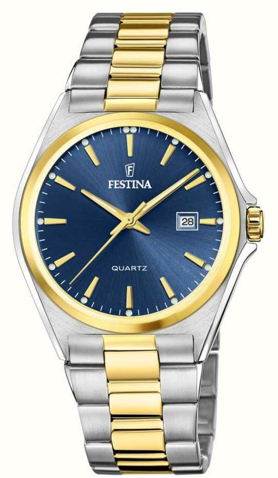 Men'S Festina | Festina Men'S | Blue Dial | Two Tone Bracelet