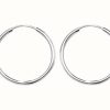 Jewelry James Moore | James Moore Th Silver 20Mm Sleeper Hoop Earrings