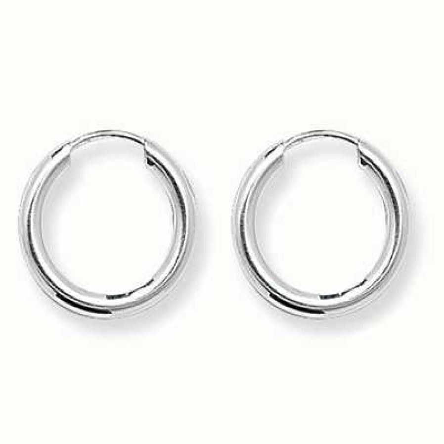 Jewelry James Moore | James Moore Th Silver 15Mm Sleeper Hoop Earrings