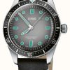 Men'S ORIS | Oris Divers Sixty-Five Automatic (40Mm) Grey Dial / Black Leather Strap