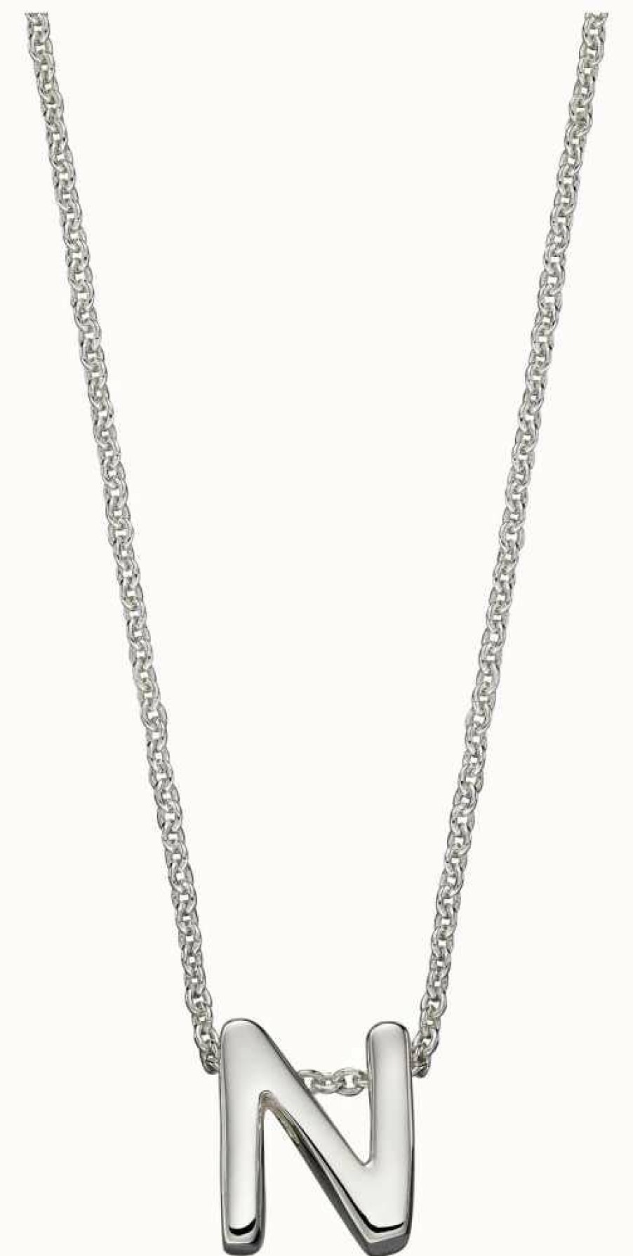 Jewelry Elements Silver | Elements Silver Silver Initial N Pendant Necklace