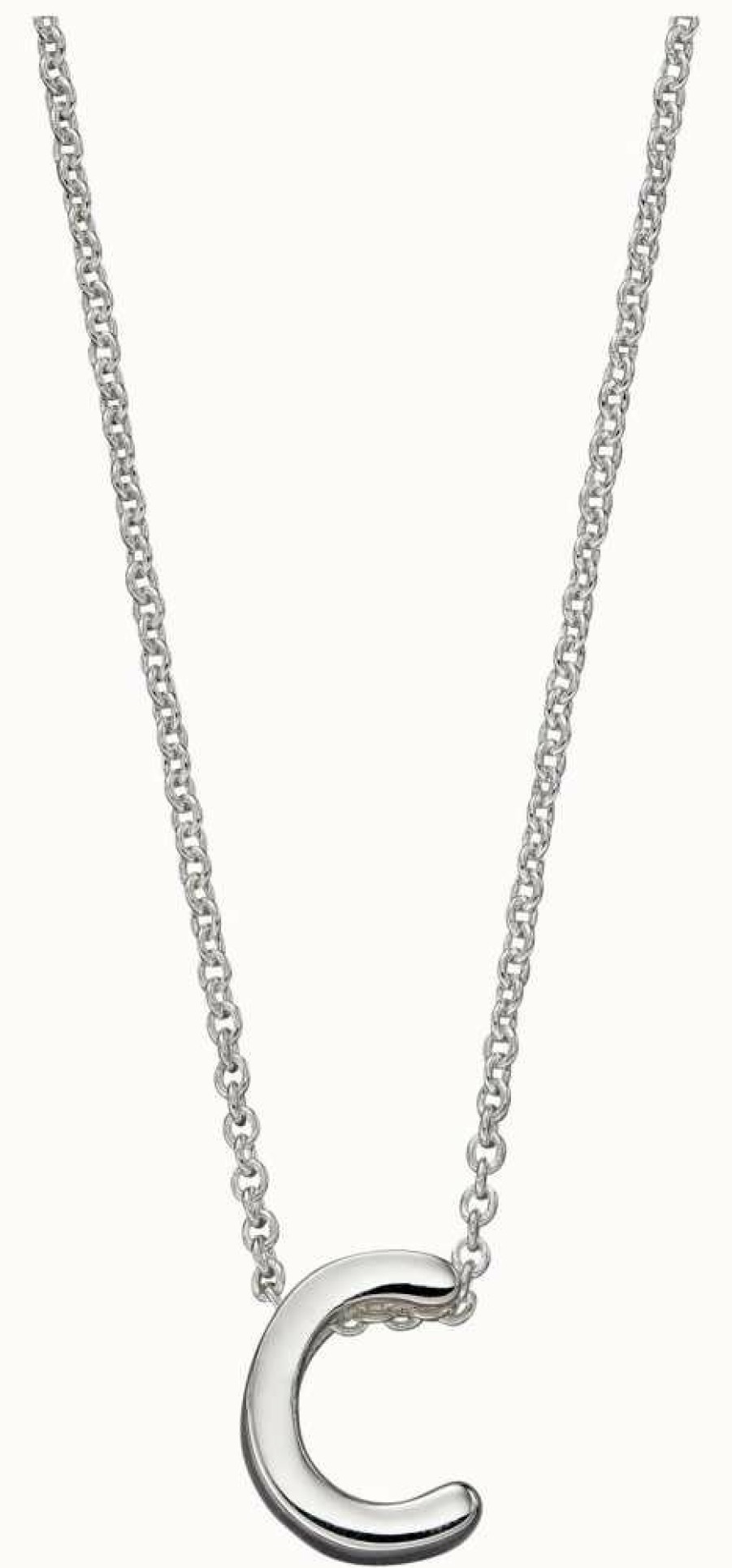 Jewelry Elements Silver | Elements Silver Silver Initial 'C' Pendant Necklace