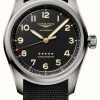 Men'S LONGINES | Longines Spirit Titanium 42 Mm Anthracite Nato Strap