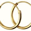 Jewelry Elements Silver | Elements Silver Silver Gold-Plated 10Mm Sleeper Hoops