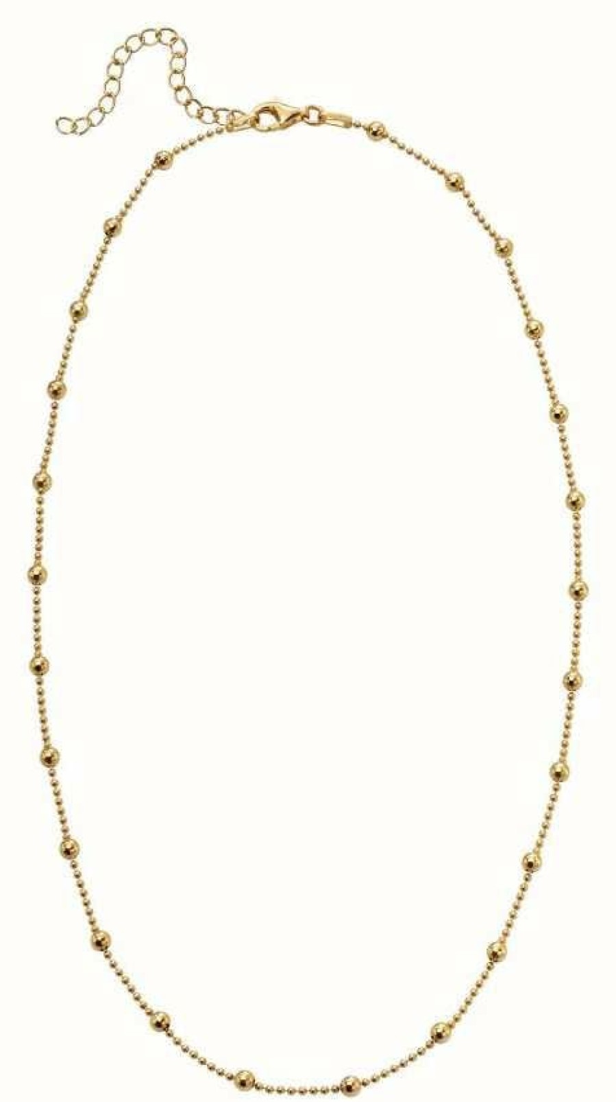 Jewelry Elements Silver | Elements Silver Silver Gold Plated 18Inch Ball Chain Necklace