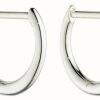 Jewelry Elements Silver | Elements Silver Silver Rounded Click Huggie Hoops