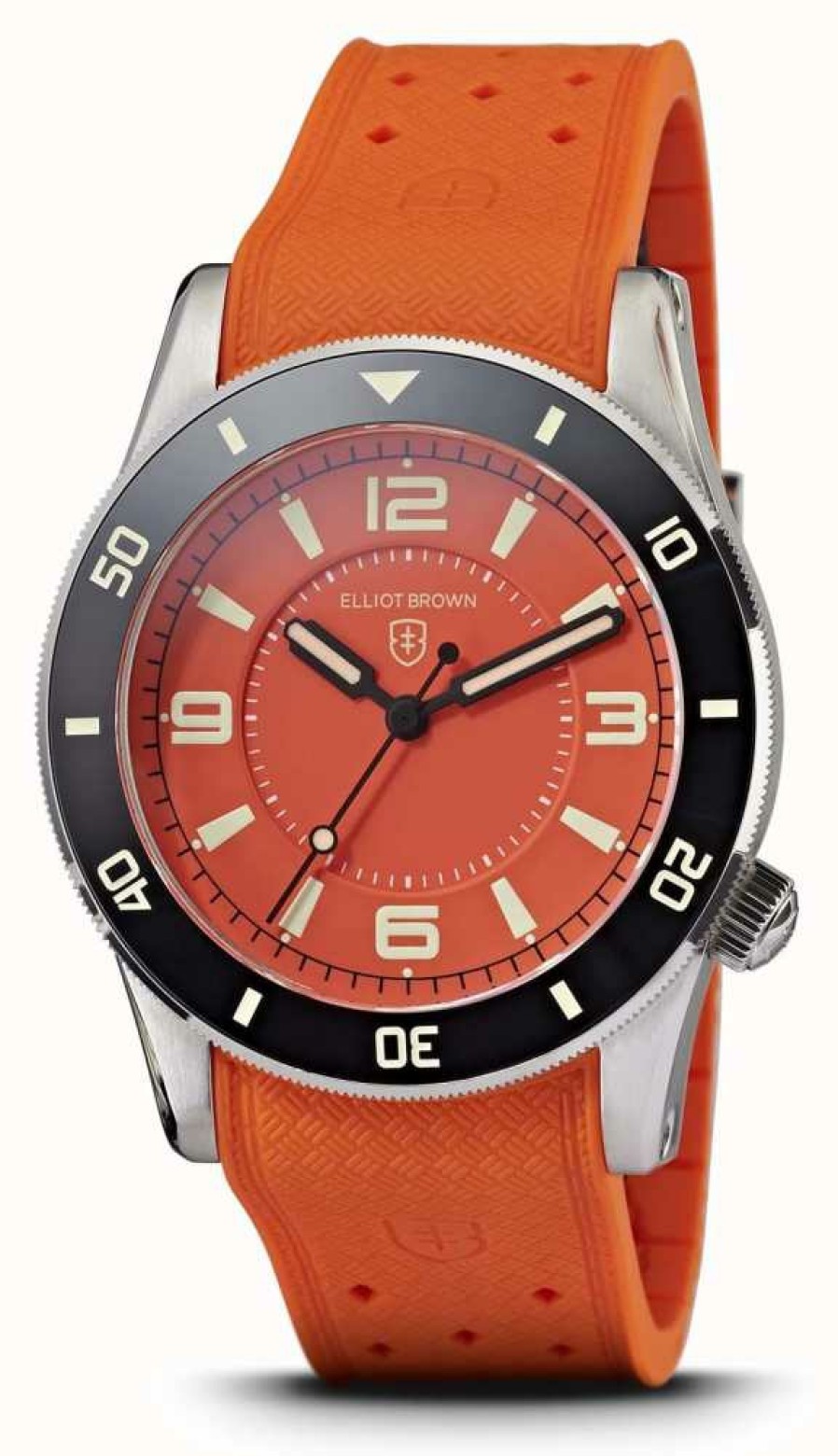 Men'S Elliot Brown | Elliot Brown Bloxworth 3 Hand | Orange Dial | Orange Rubber Strap