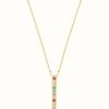 Jewelry James Moore | James Moore Th 9Ct Yellow Gold Rainbow Bar Charm Necklet