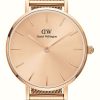 Men'S Daniel Wellington | Daniel Wellington Petite Unitone (36Mm) Rose-Gold Dial / Rose-Gold Pvd Stainless Steel Mesh