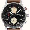 Men'S Iron Annie | Iron Annie F13 Tempelhof Chronograph Leather Strap Watch