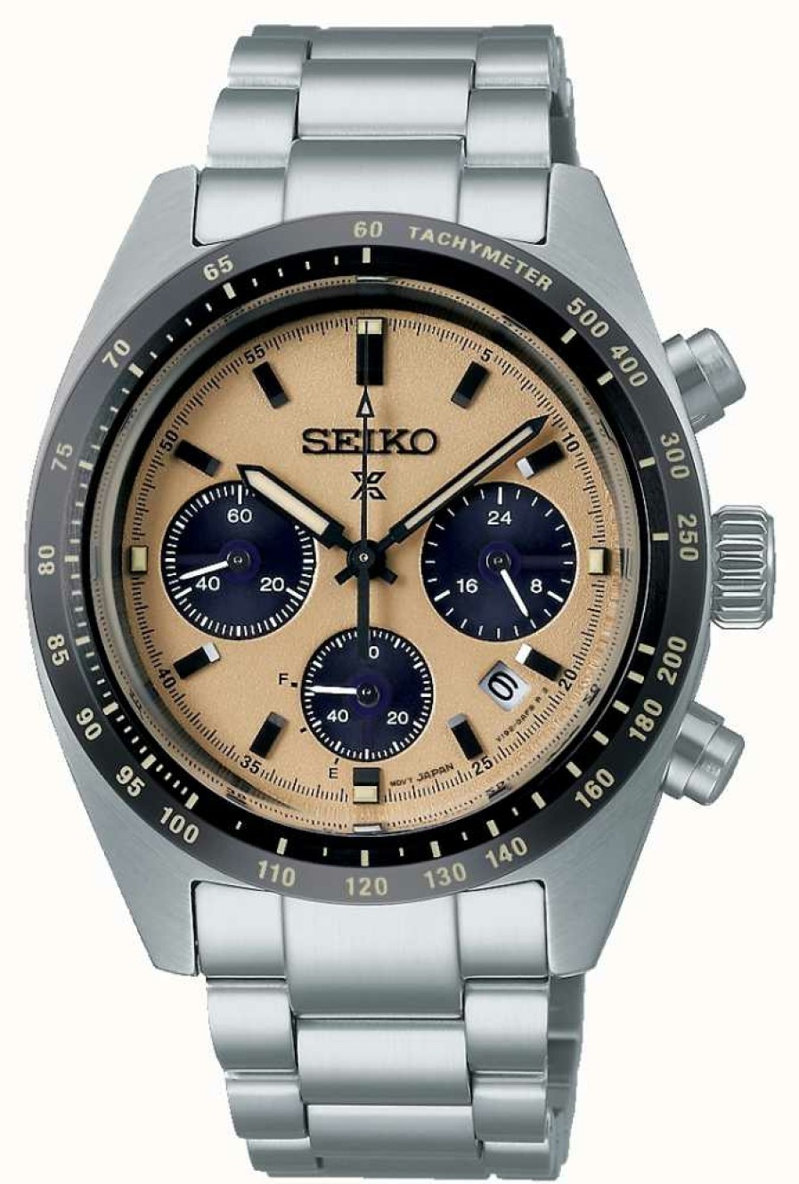 Men'S Seiko | Seiko Prospex Speedtimer 1969 Reissue Solar Chronograph Watch