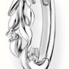 Jewelry Thomas Sabo Jewellery | Thomas Sabo Leaves White Stone Silver Single Hoop