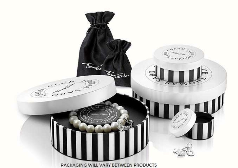 Jewelry Thomas Sabo Jewellery | Thomas Sabo Leaves White Stone Silver Single Hoop