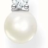 Jewelry Thomas Sabo Jewellery | Thomas Sabo Pearl Cubic Zirconia Single Ear Stud