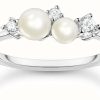 Jewelry Thomas Sabo Jewellery | Thomas Sabo Pearl Cubic Zirconia Sterling Silver Ring