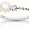 Jewelry Thomas Sabo Jewellery | Thomas Sabo Pearl Stone Chain Sterling Silver Ring