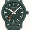 Men'S Mondaine | Mondaine Essence 32Mm | Park Green Strap | Green Dial