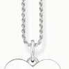 Jewelry Thomas Sabo Jewellery | Thomas Sabo Sterling Silver Plain Heart Twist Chain Necklace 50Cm