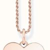 Jewelry Thomas Sabo Jewellery | Thomas Sabo Rose Gold Plain Heart Twist Chain Necklace 50Cm