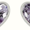 Jewelry Radley Jewellery | Radley Jewellery Fashion | Sterling Silver Purple Stone Heart Stud Earrings